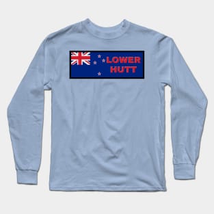 Lower Hutt City in New Zealand Flag Long Sleeve T-Shirt